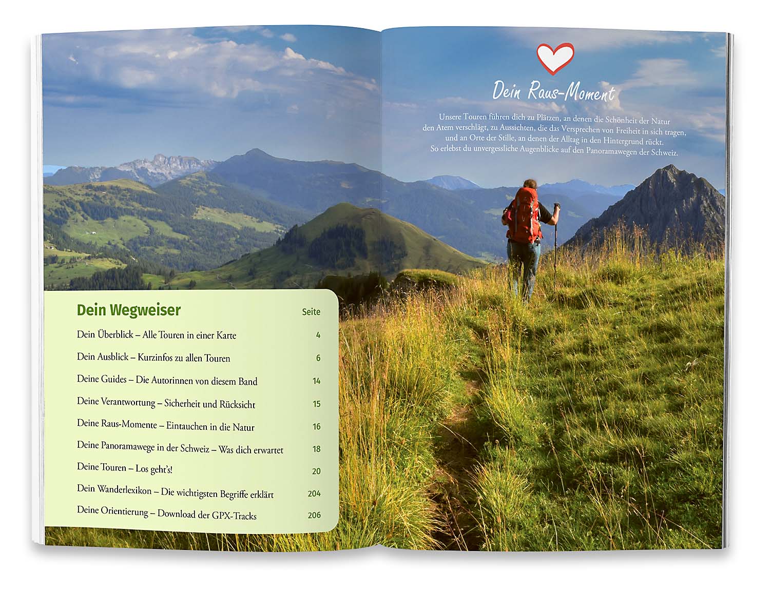 Raus und Wandern, Panoramawege - 30 aussichtsreiche Wandertouren in der Schweiz, Verlag Kümmerly+Frey, Buch Wanderführer von WegWandern.ch